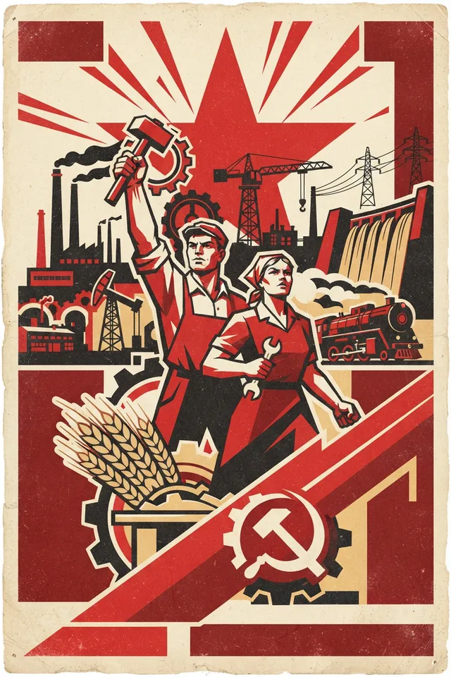 Советский индустриальный плакат